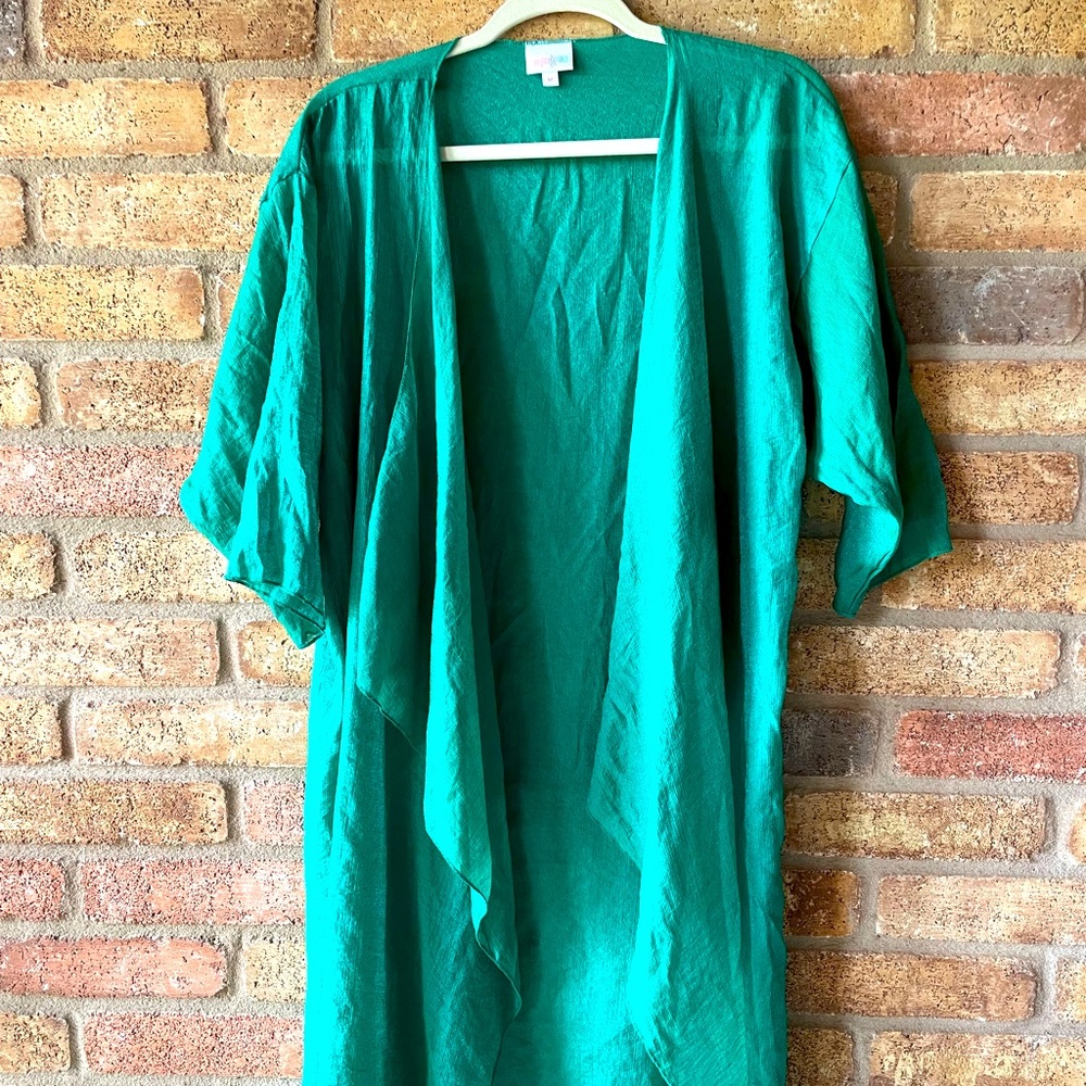 LuLaRoe Lacey green Shirley Womens Kimono